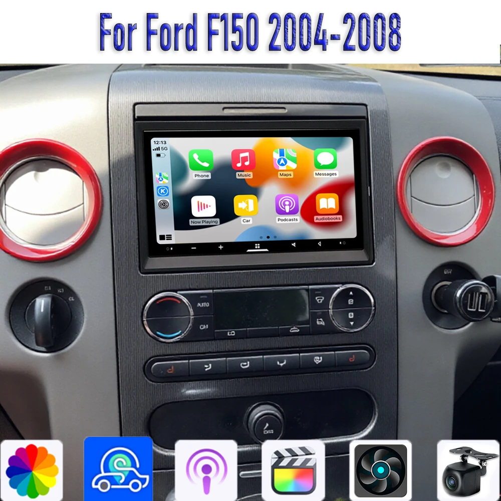 

7" For Ford F150 2004-2008 Wireless CarPlay Android 15 Head Unit GPS Navigation Car Stereo Radio Intelligent System WIFI 4G+64GB