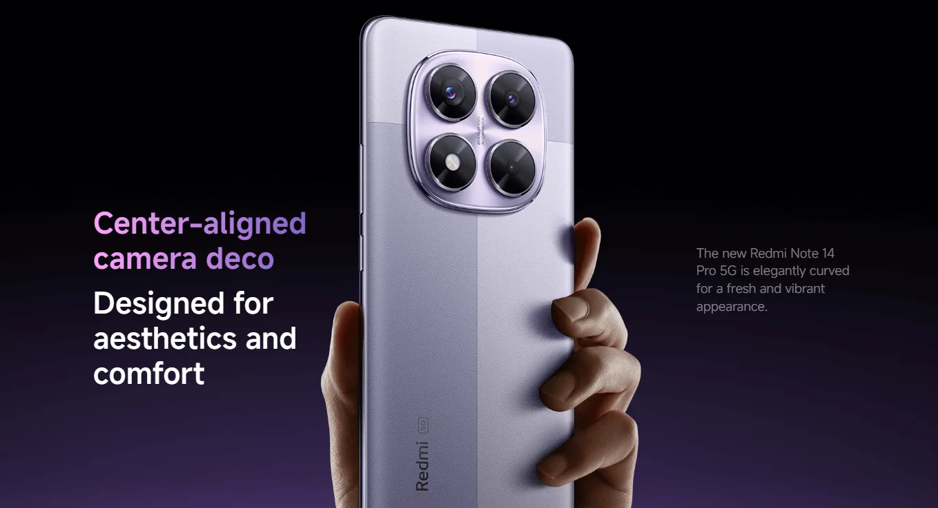 Xiaomi Redmi Note 14 Pro 5G NFC Smartphone MediaTek Dimension 7300-Ultra AMOLED Screen 6,67 1,5 K 120 Hz 5110 mAh 200 MP Camera