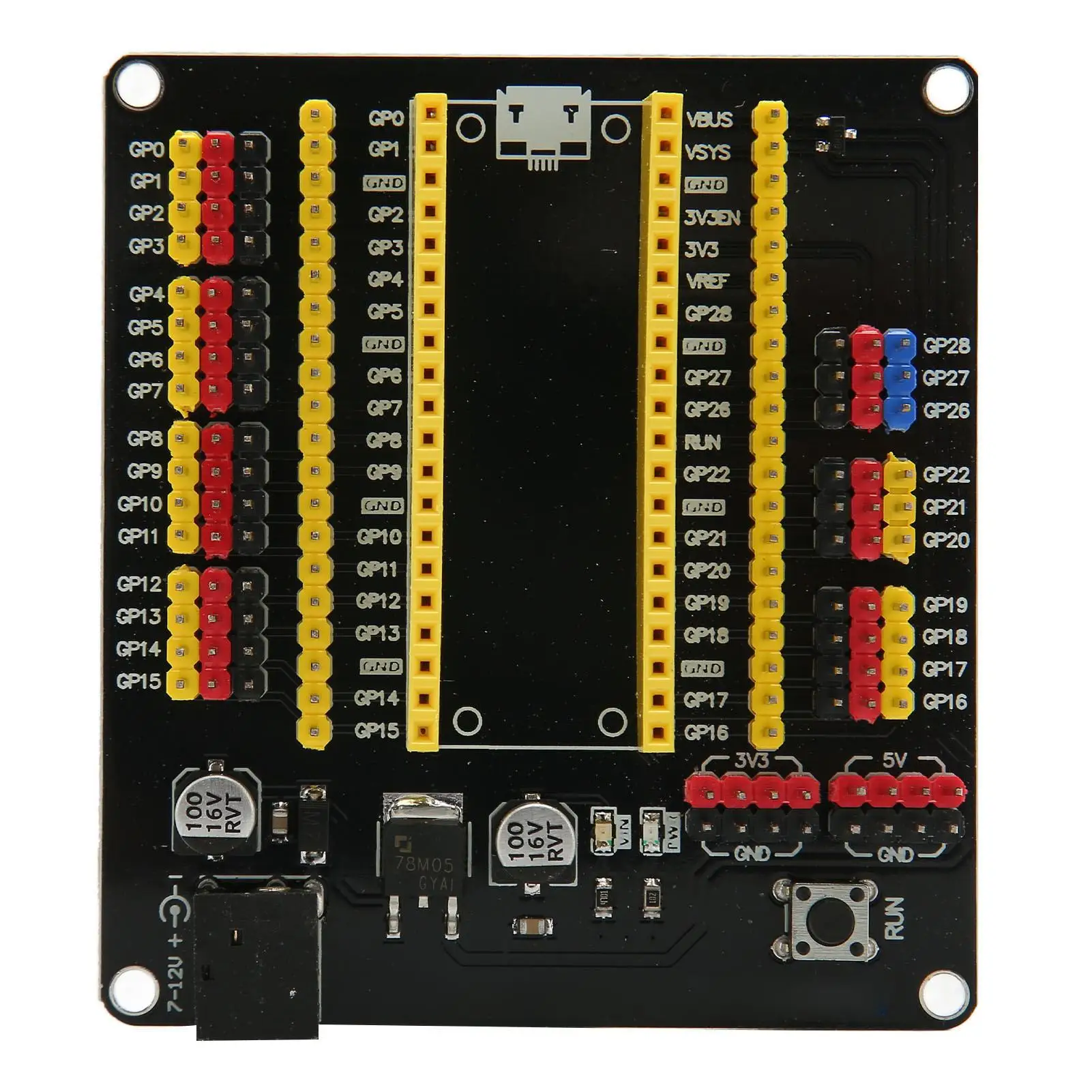 

Для raspberry Pi для pico для gpion плата расширения коммутационная плата 3,3 В 5 В 40-контактный модуль интерфейса датчика