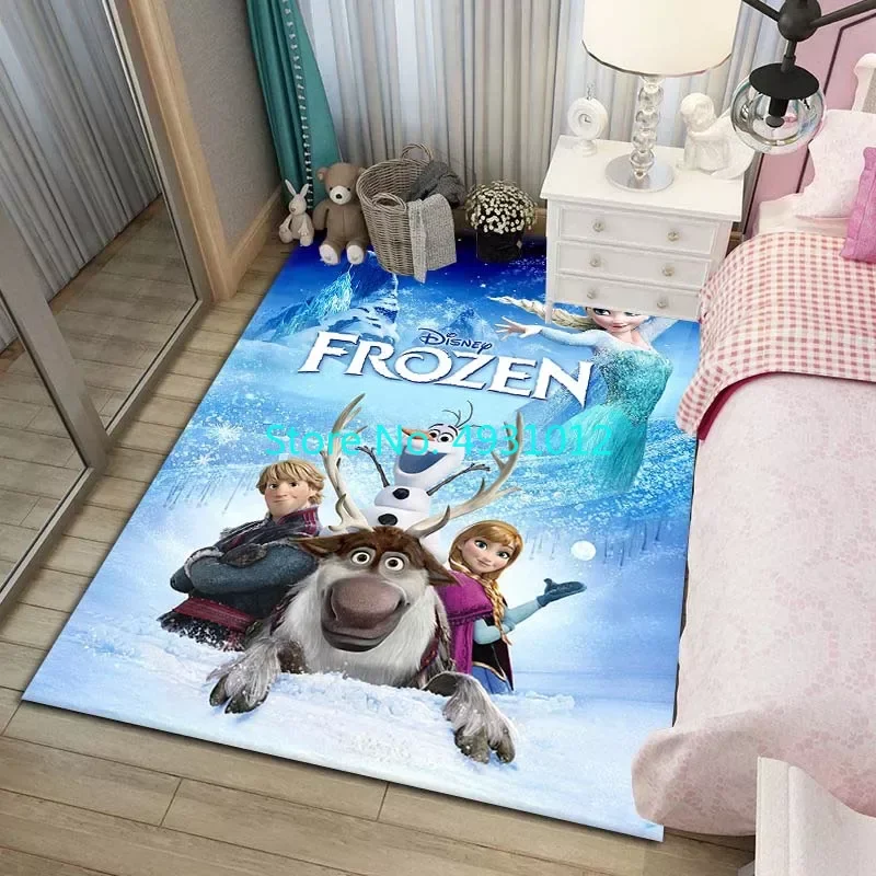 Catoon Frozen Anti-slip Area Carpet Rug Carpet Living Room Bedroom Bedside Soft Comfortable Children Kids Anti Slip Floor Mat