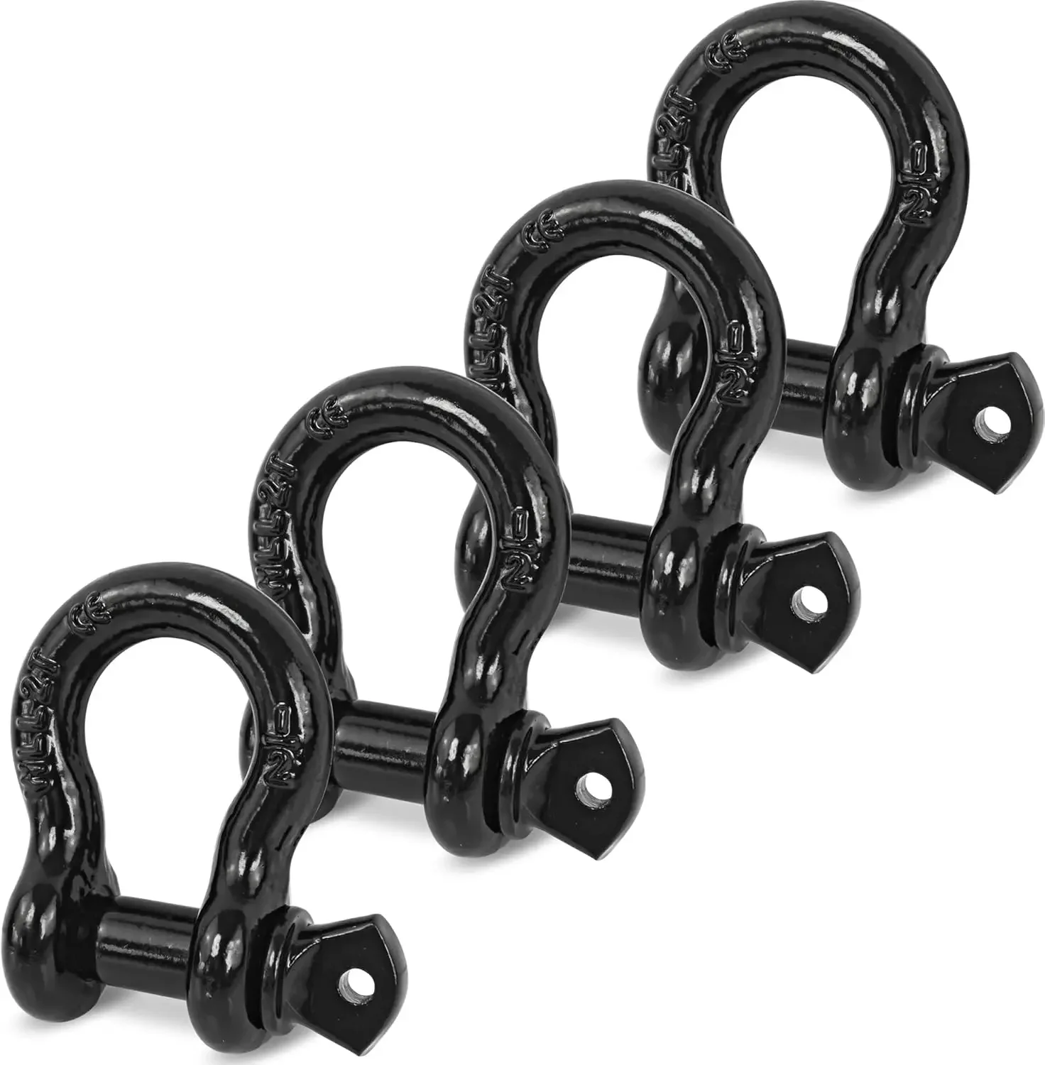 

1/2" D Ring Shackle with 9/16" Screw Pin, 26,400 lbs Break Strength Heavy Duty Recovery Shackle for Jeep Truck SUV