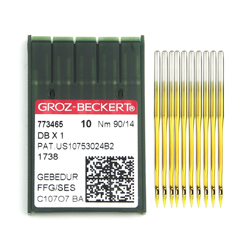 100 agujas para máquina de coser DBX1 GEBEDUR resistentes al calor, de Groz-Beckert, para accesorios de puntada recta industrial 16x257 JUKI BROTHER