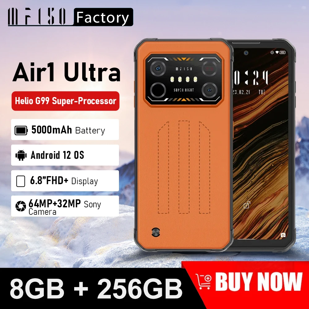 IIIF150 Air1 Ultra  Rugged Smartphone 8GB 256GB 6.8 Inch FHD+ 120Hz Display Cellphones Helio G99 Processor 64MP Mobile Phone