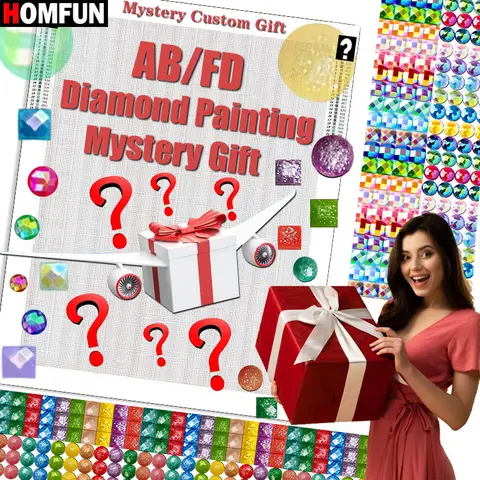 HOMFUN Fairy Dust AB Mystery Diamond Painting 5D DIY Diamond Painting Full Drill Resin Diamond Embroidery Cross Stitch Decor