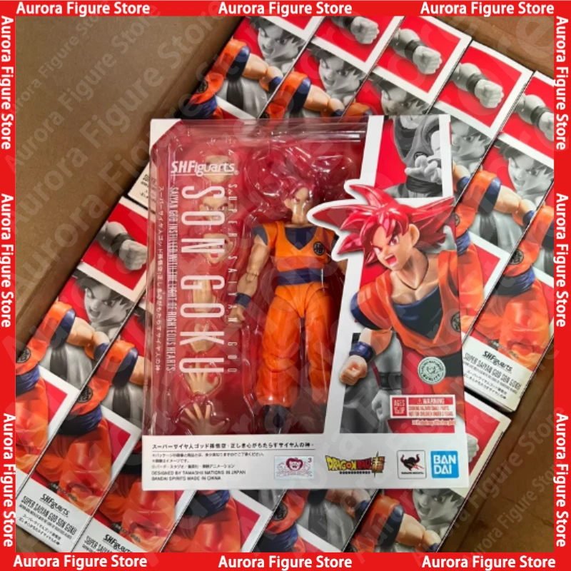 

В наличии 100% оригинал Bandai S.H.Figuarts Shf Super Saiyan God Son Goku аниме фигурка игрушка Коллекционная модель подарок хобби