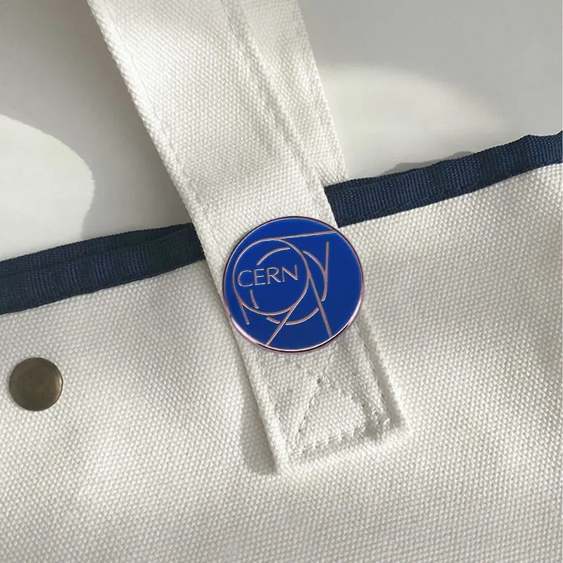 Nuclear Research Organization CERN Logo Enamel Pin Hadron Collider Particle Physics Laboratory Badge Science Jewelry - Image 5