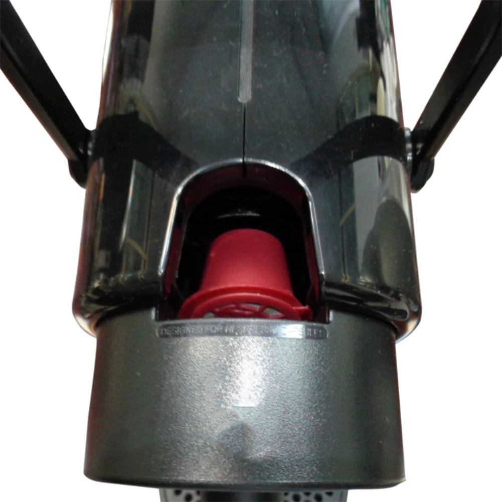 ネスプレッソ用の再利用可能な詰め替え可能なコーヒーカプセルフィルター,スプーンブラシ,黒いキッチンアクセサリー,10個