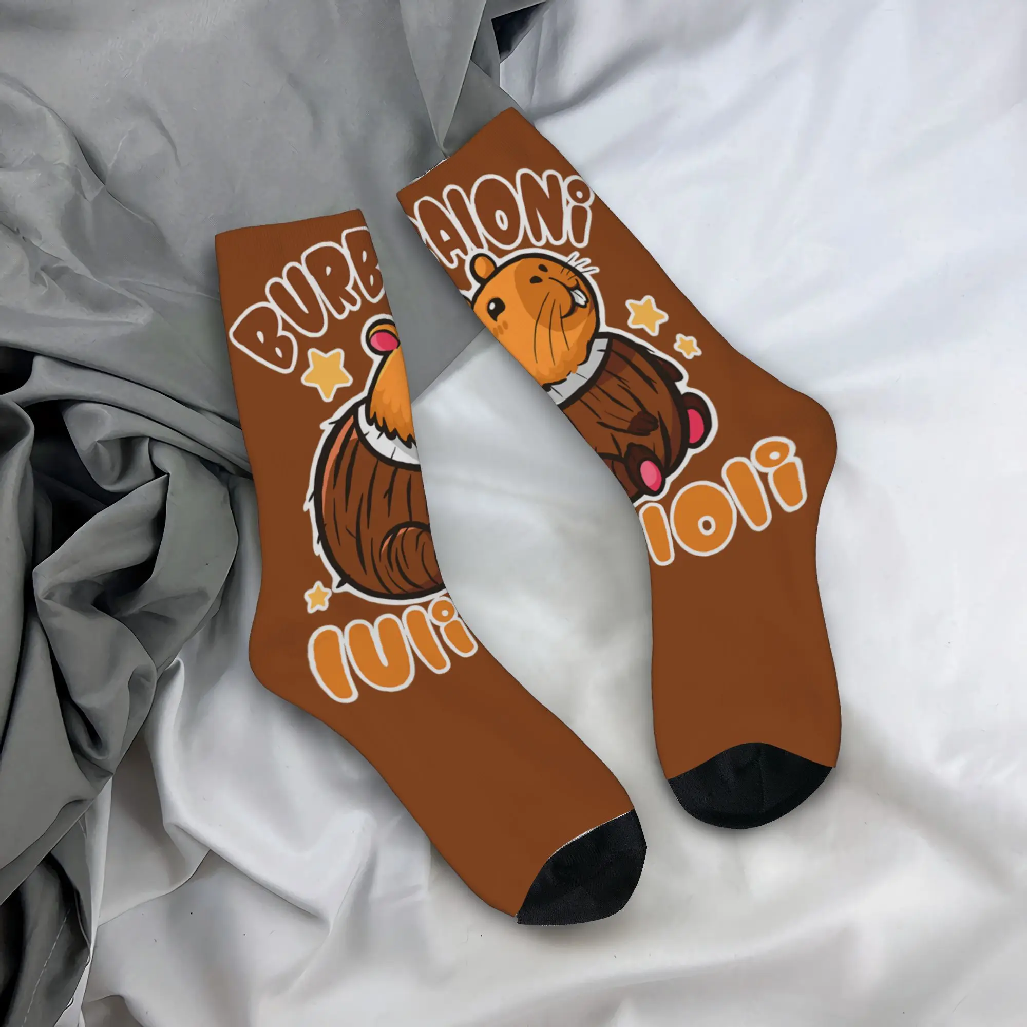 

Итальянские носки Brainrot на Хэллоуин, новинка, женские и мужские удобные носки для скейтборда, весенние нескользящие носки с графическим рисунком