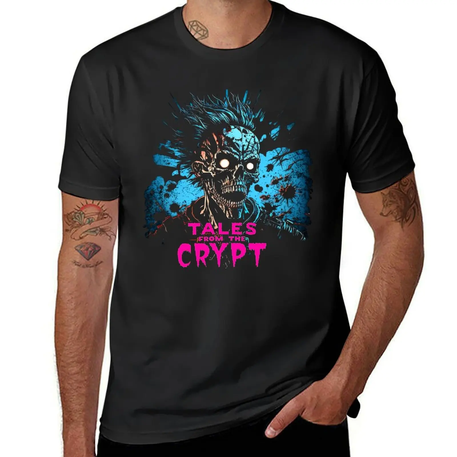 Halloween Movie Crypt T-Shirt blacks korean fashion oversizeds summer tops plain white t shirts men