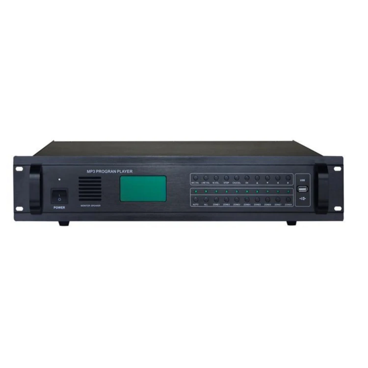 2021 New Arrived pa System Sound MP3 & USB 8 Zone Timer for Project