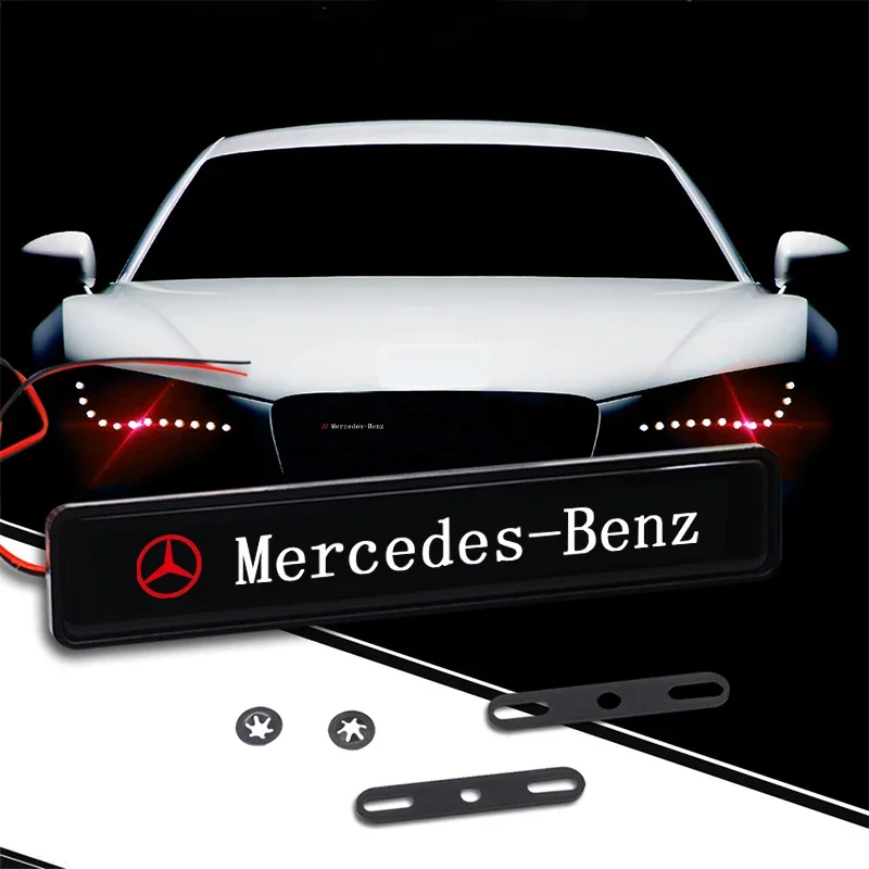 Car Front Hood Grille Logo LED Light Car Accessories For Mercedes Benz AMG A B C E G R S C240 C250 C280 C300 C320 C350 C400 E200