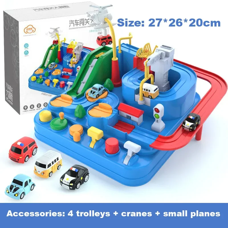 Haifeng Racing Track Car Boy RC Toys Power Educational  Assembly Coasting Magnetic Kids Toy Boys Children Adventure Brain Game