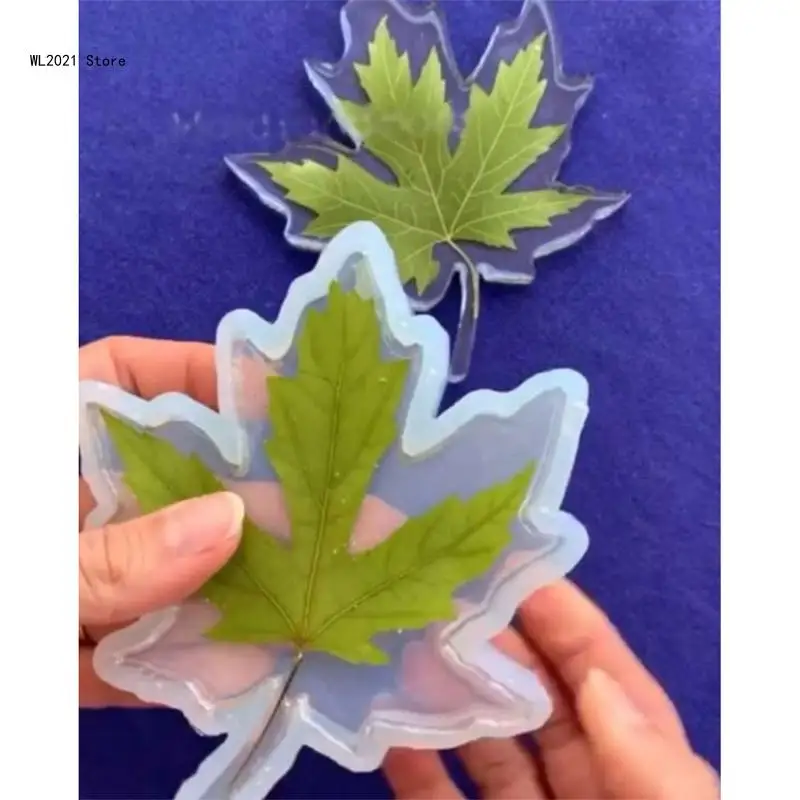 3PCS Silicone Moulds Coaster Resin Molds Maple Leaves Epoxy Casting Silicone Mold for DIY Making Coaster Home Decor Gift