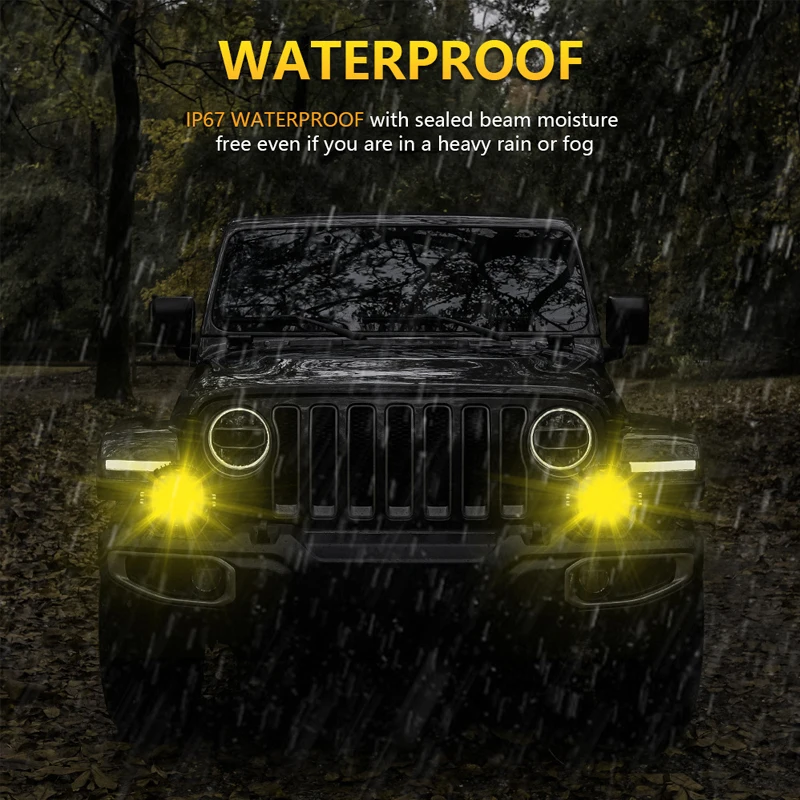 Automobile LED Sport Work Lamps for Lada Offroad 4X4 Vehicle Auxiliary Lights LED 7 INCH Combo Driving Lamp Headlamp