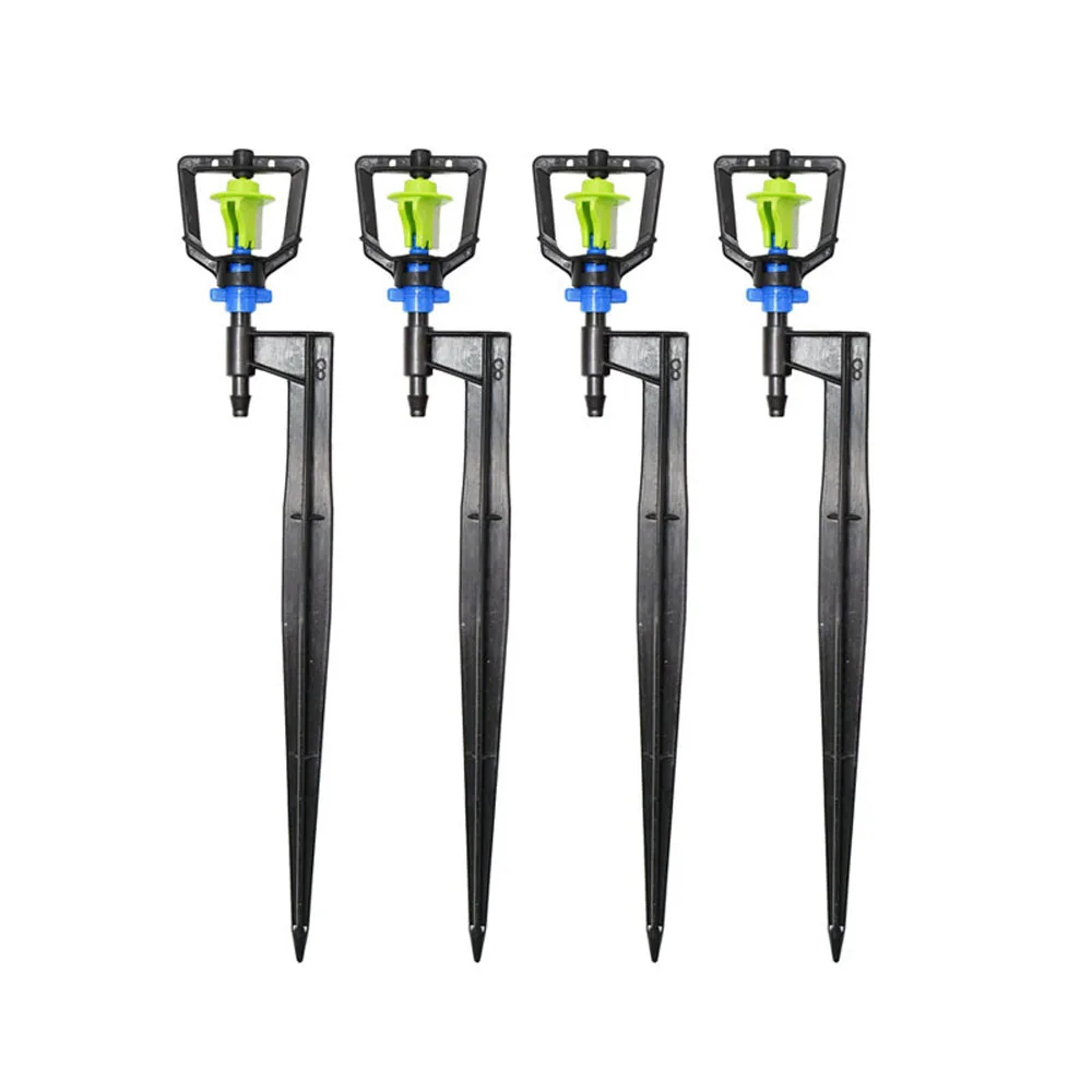 

IRRIGATION nozzles plastic spike watering flower 360 degrees rotating water sprinklers irrigation Greenhouse 1/4" 8Pcs