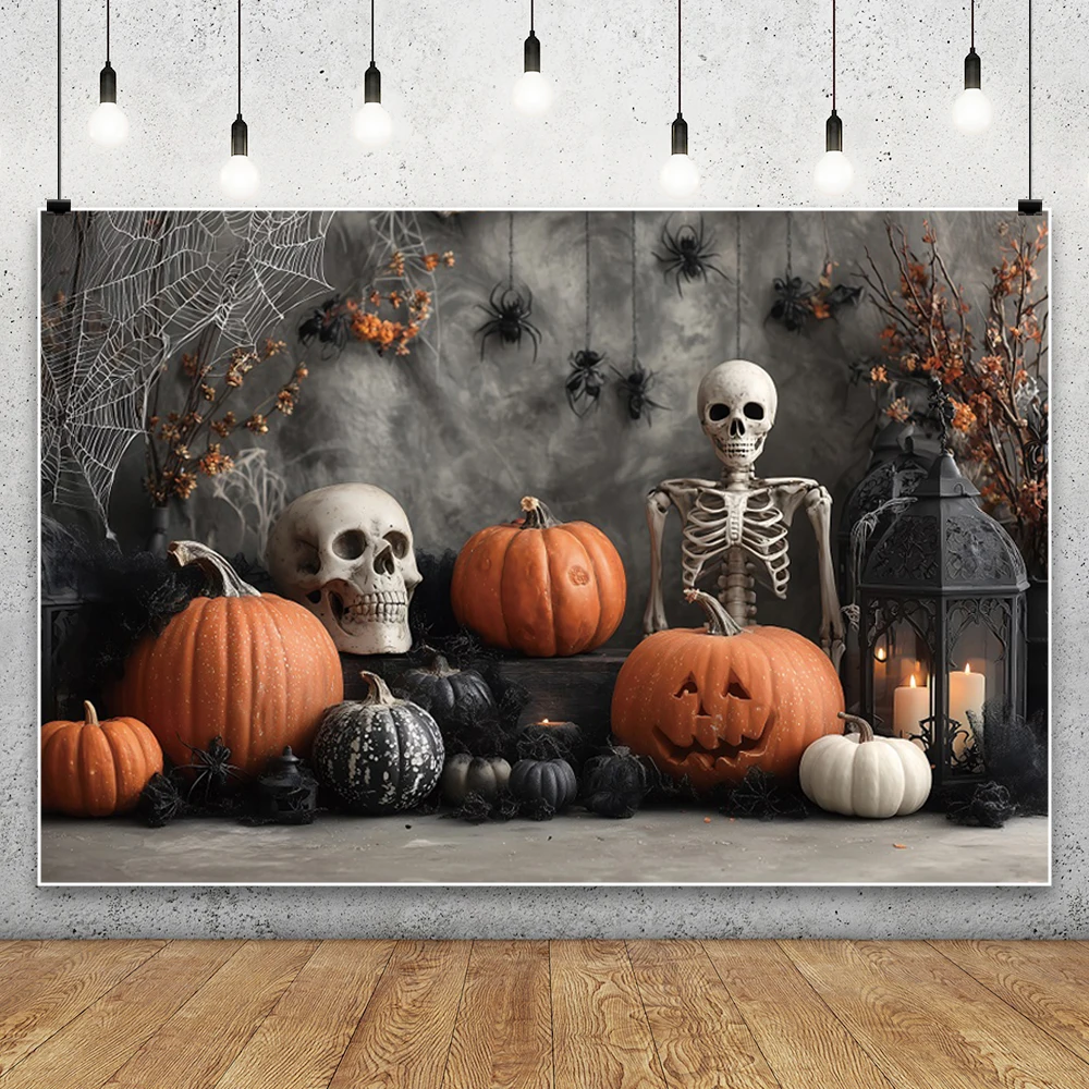 Halloween Day Shadows Photography Background Jack-o-lanterns Ghosts Wander And Spooky Tales Awaken Photo Studio Backdrops BH-17