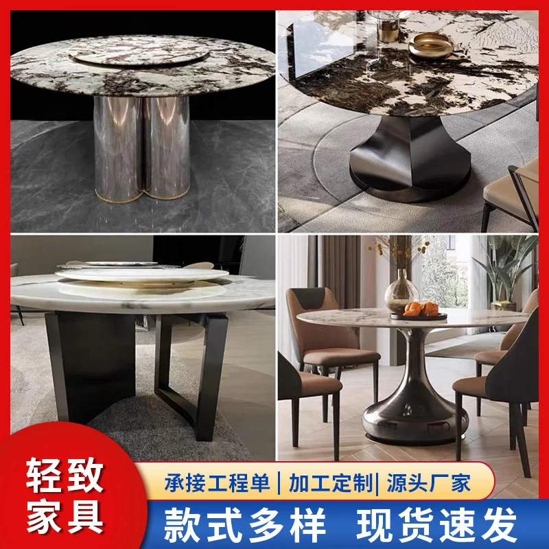 Factory direct sales light luxury rock slab marble dining table feet coffee table base stainless steel table legs wrought iron b