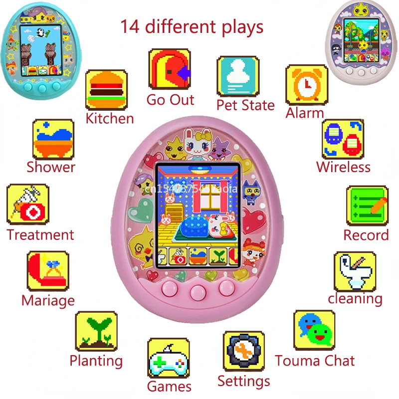 New Tamagotchi Funny Kids Electronic Pets Toys  Pet In One Virtual Cyber Pet Interactive Toy Digital HD Color Screen E-pet 550