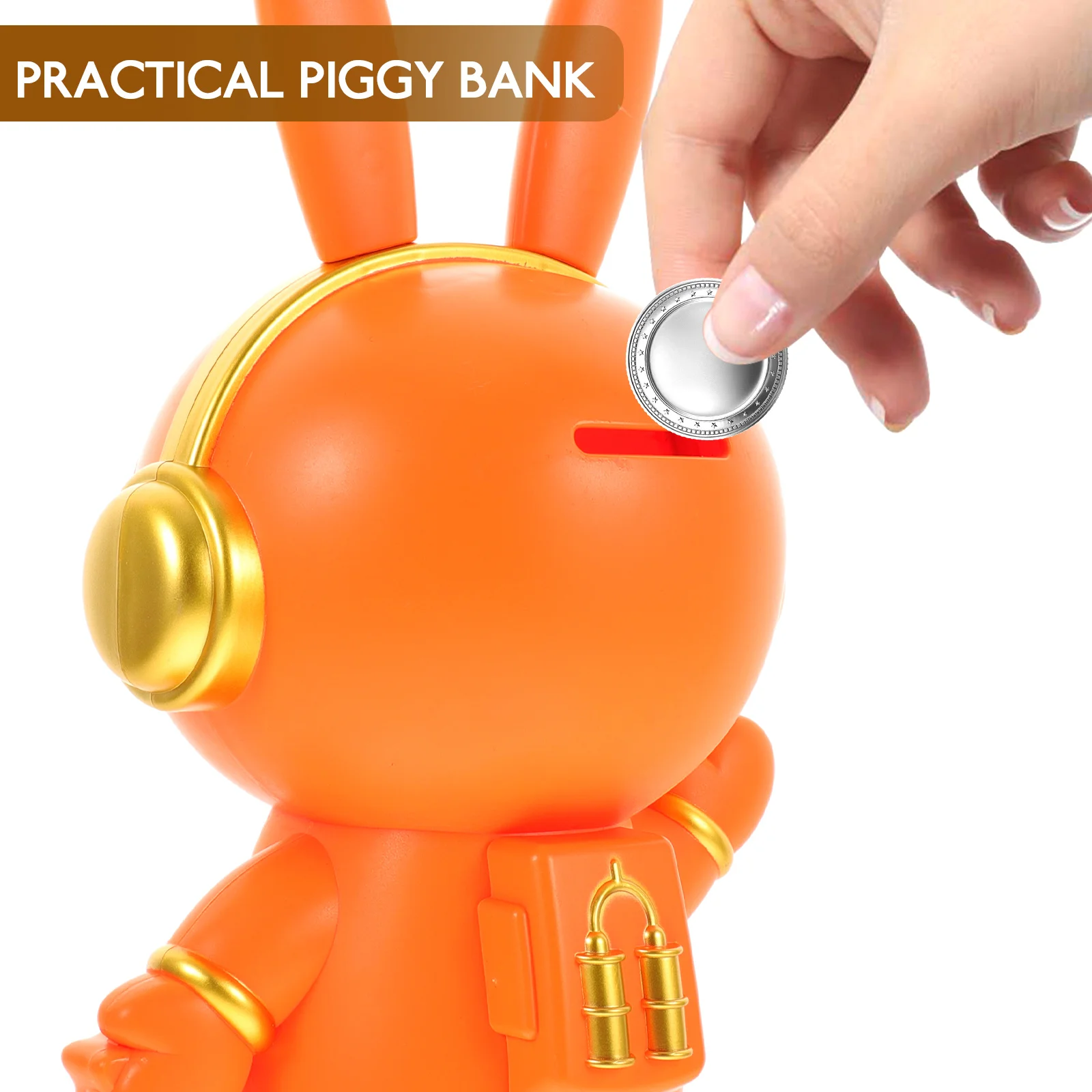 

Space Rabbit Piggy Bank Coin Banks Decorations Girls for Vinyl Child New House