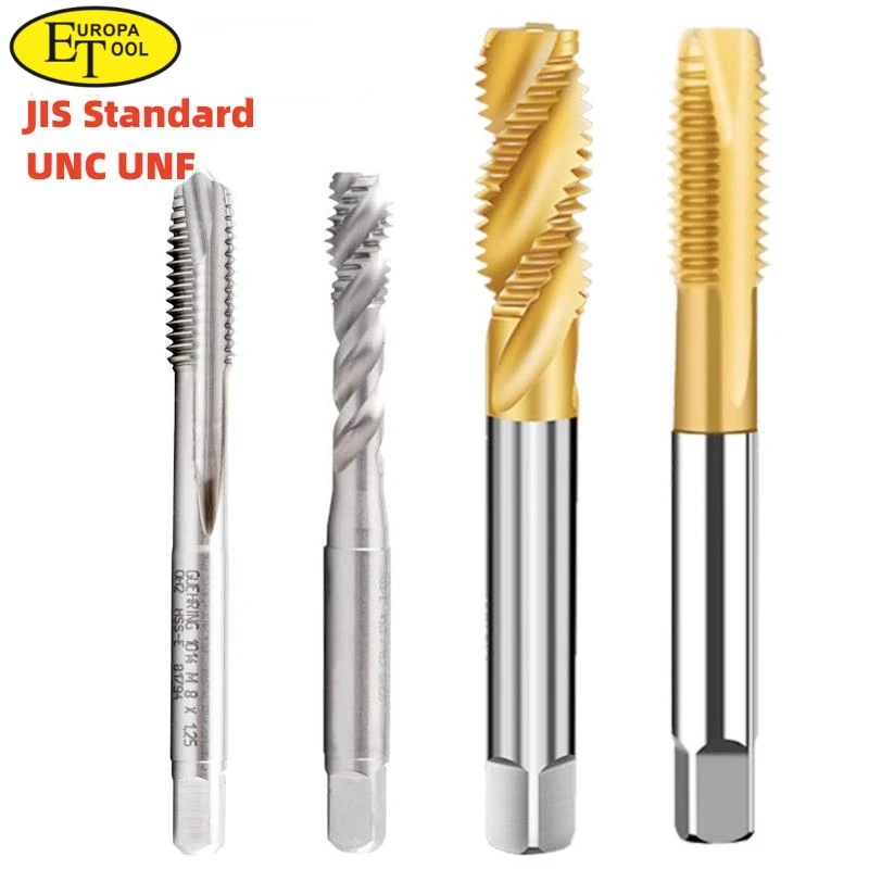 

ET HSS-EV JIS Standard Spiral Fluted Tap Pointed UNC UNF 2-56 4-40 5-40 6-32 8-32 10-24 12-24 Screw Thread Taps