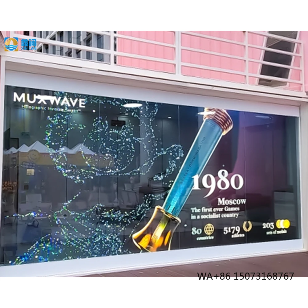 

Высокопрозрачная рекламная LED-видеостена, 3D гибкий голографический дисплей с сетчатой структурой, HDR10+, высокая яркость, настраиваемый размер, LED