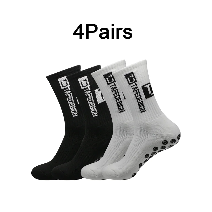 4 Pairs Anti-slip Soccer Men New Outdoor Sports Grip Football Socks Running Cycling Hiking Women Yoga Soccer Training Socks