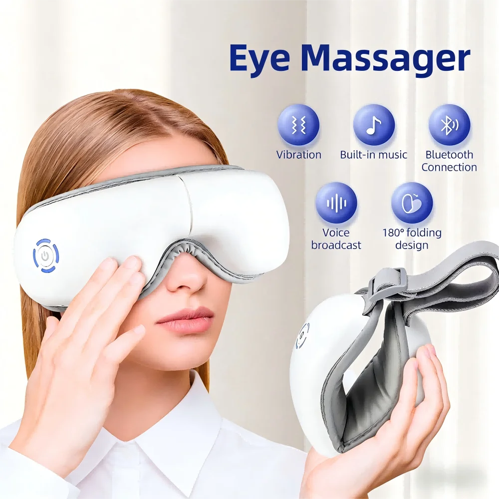 

Air Pressure Vibration Eye Massager Relieves Eye Fatigue Eyes Patch Eyes Massage Music Eye Fatigue Relief Massage