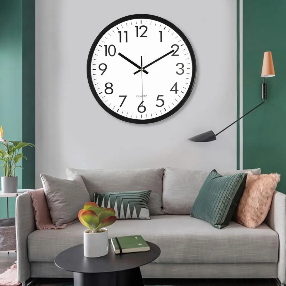 Silent Wall Clock Bedroom Wall Clock High Accuracy Wall Clock with Numerals Easy to Hang Battery Operated Silent Non-ticking