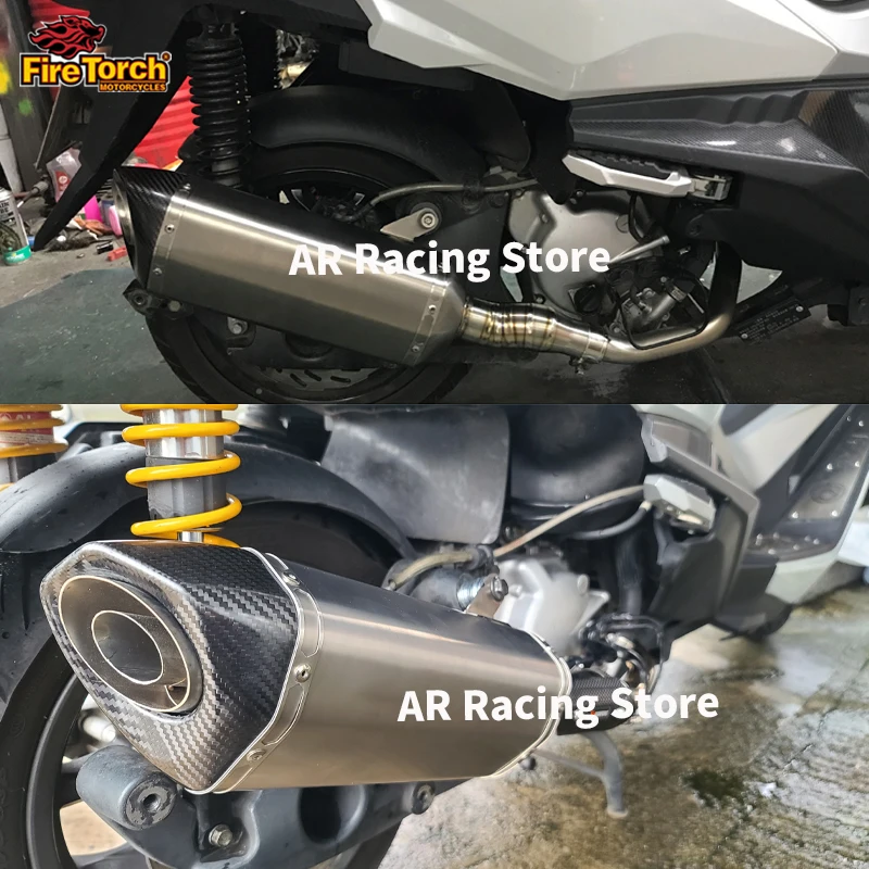 Motorcycle Exhaust Full System Slip On For SYM CRUISYM 300i Joymax z300 Joymax z250 2018-2022 Modified Moto Escape Muffler