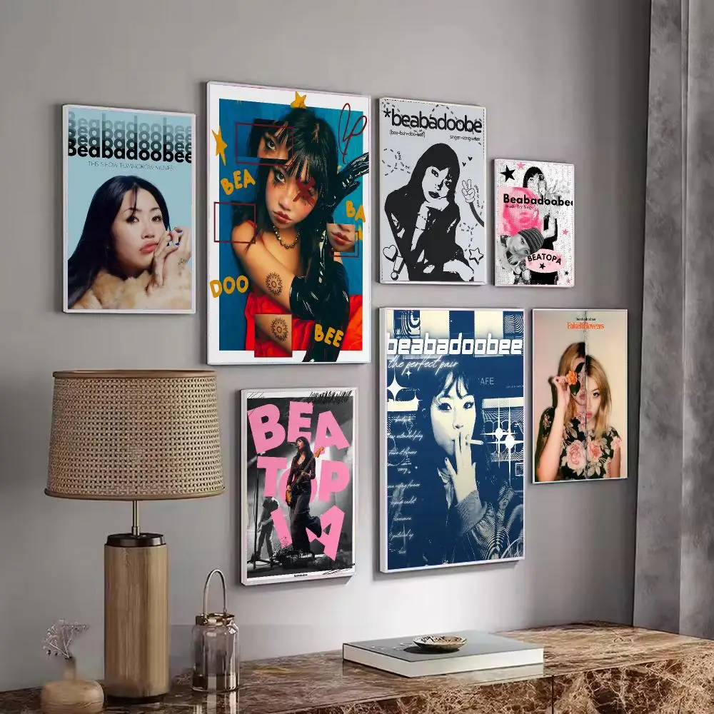 Pop Singer B-Beabadoobee Poster Wall Art Print Sticker for Bedroom Living Room Dorm Office Modern Home Decor