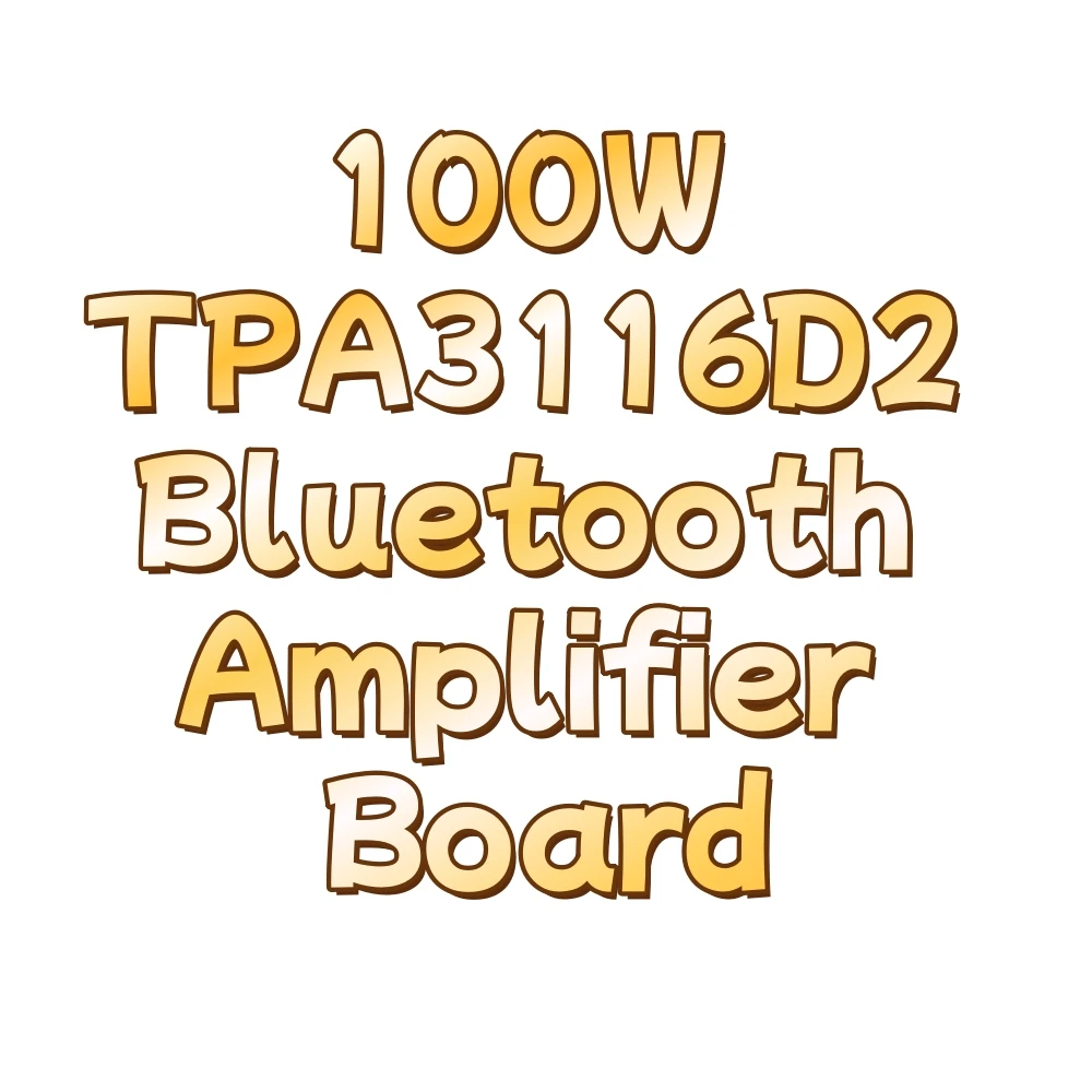 부스트 회로가 있는 100W TPA3116D2 블루투스 증폭기 보드 완전 보호 예산 DIY 모노/스테레오 스피커 프로젝트에 이상적