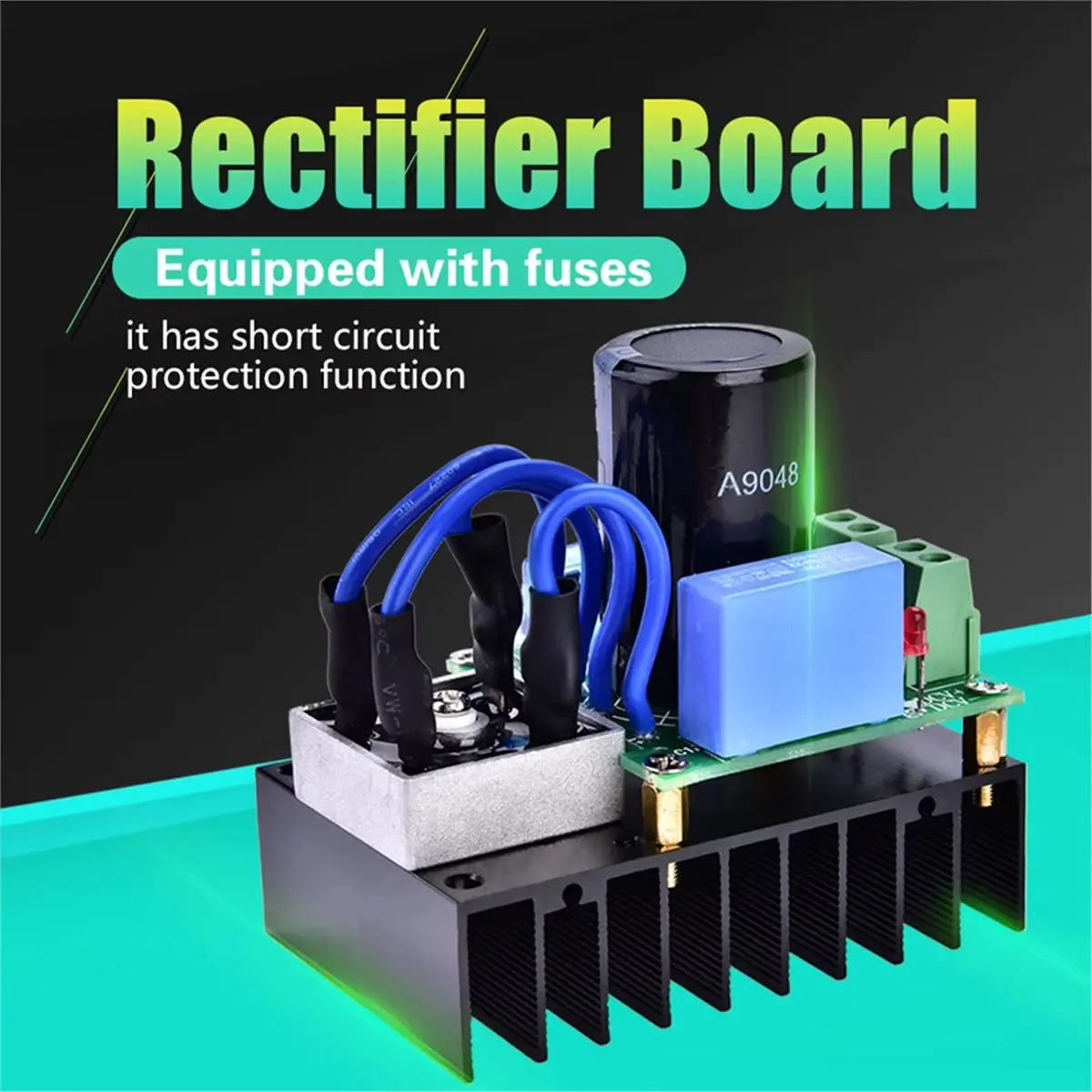 220UF/450V 0-220VAC to 0-311VDC Multiple Rectifier Board 10A Multi-Protection Rectifier Module AC to DC Converter