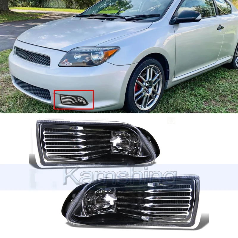 

Kamshing 1 пара галогенных противотуманных фар переднего бампера для Toyota Scion TC 2005-2010, сигнальная лампа дальнего света, противотуманная фара, противотуманная фара