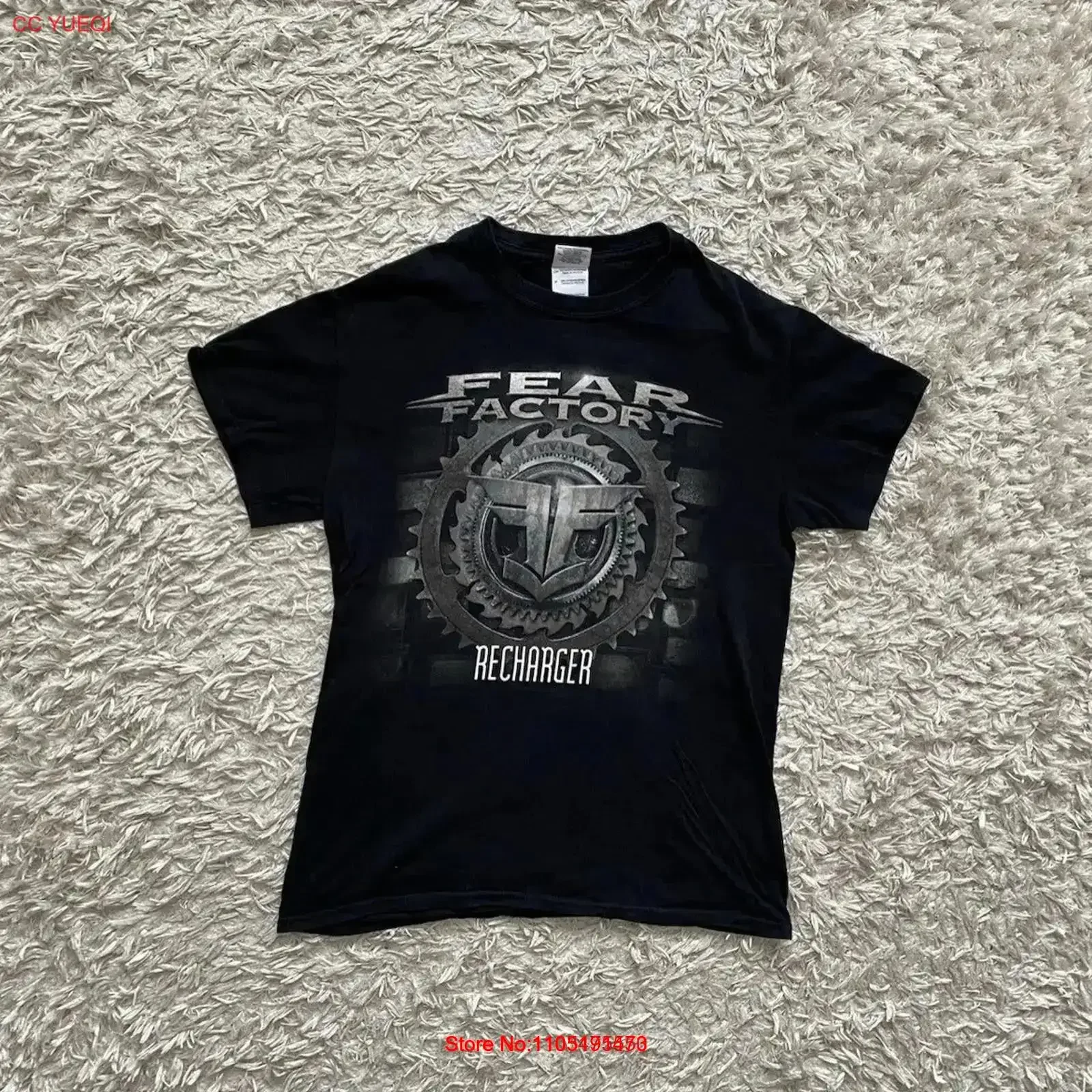 Vintage 00 s Fear Factory Live For Today Or Fade Away Rock Band Black Men T Shirt Washed Casual Stylish fashion vintage Washed