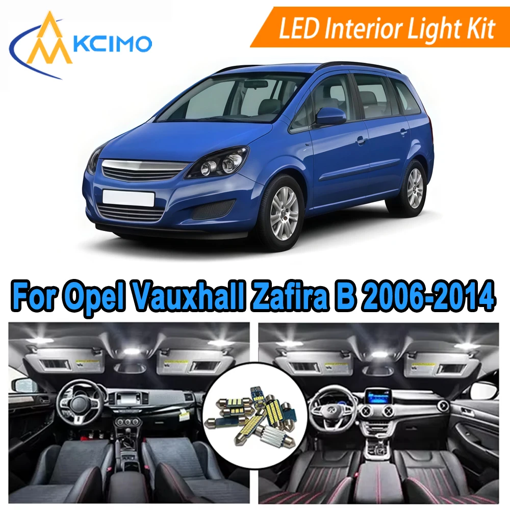 

Direct Fit LED Interior Bulb Set For Opel Vauxhall Zafira B(2006-2014) LED Dome Map Lights Super Bright 6000K Easy Installation