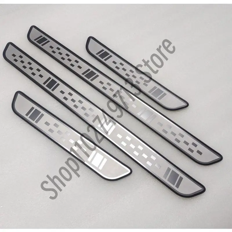 stainless steel Ultra-thin Scuff Plate/Door Sill Door Sill For Volkswagen Touran Touran L 2004-2019 Car Accessories Stickers