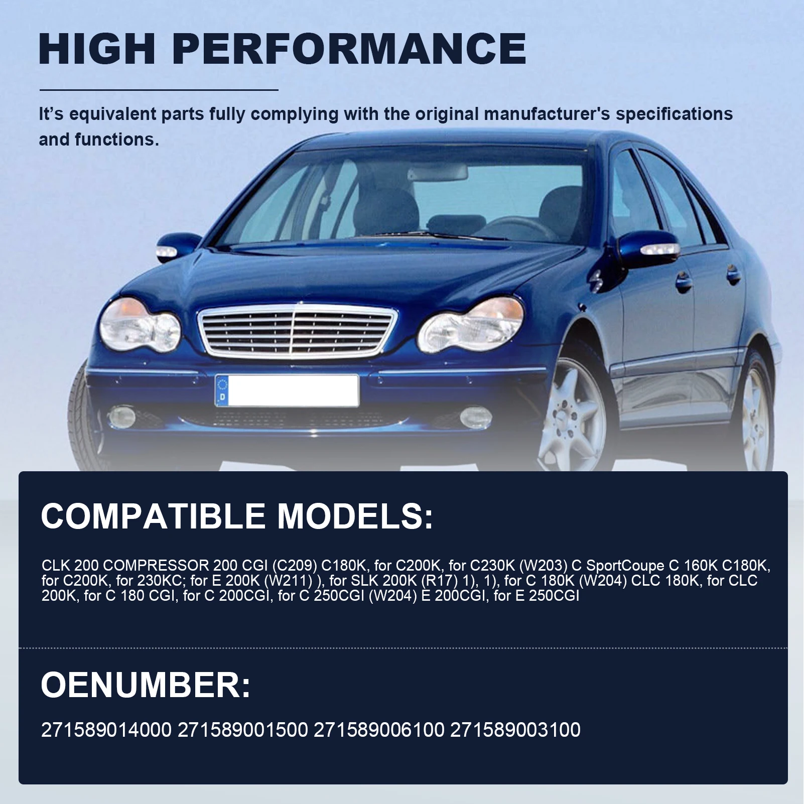 ชุดเครื่องมือปรับตั้งเพลาลูกเบี้ยวรถยนต์ 271589014000 พร้อมหัวบล็อกเพลาลูกเบี้ยว T100 สำหรับรถยนต์เมอร์เซเดส-เบนซ์ M271 C200 C180 E260