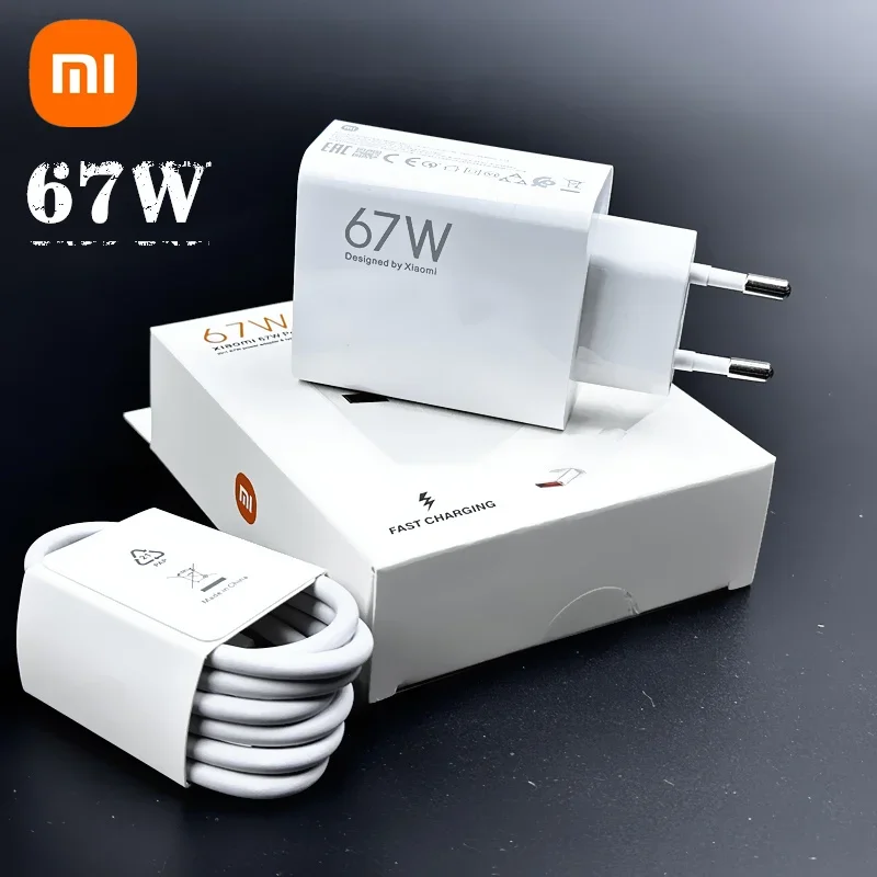 Original Xiaomi 67W Fast Charger Mi 14 13T 12T 13 Ultra Pro Redmi Note 12 11 13 Pro Poco X5 F5 Pro USB Charger Type C Cable