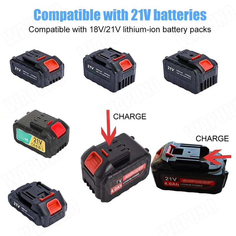 21V 2A Power Tool Battery Charger AC100-240V For 18V 21V Cordless Drill Mini Chainsaw Grass Trimmer Angle Grinder DC 5.5×2.5mm