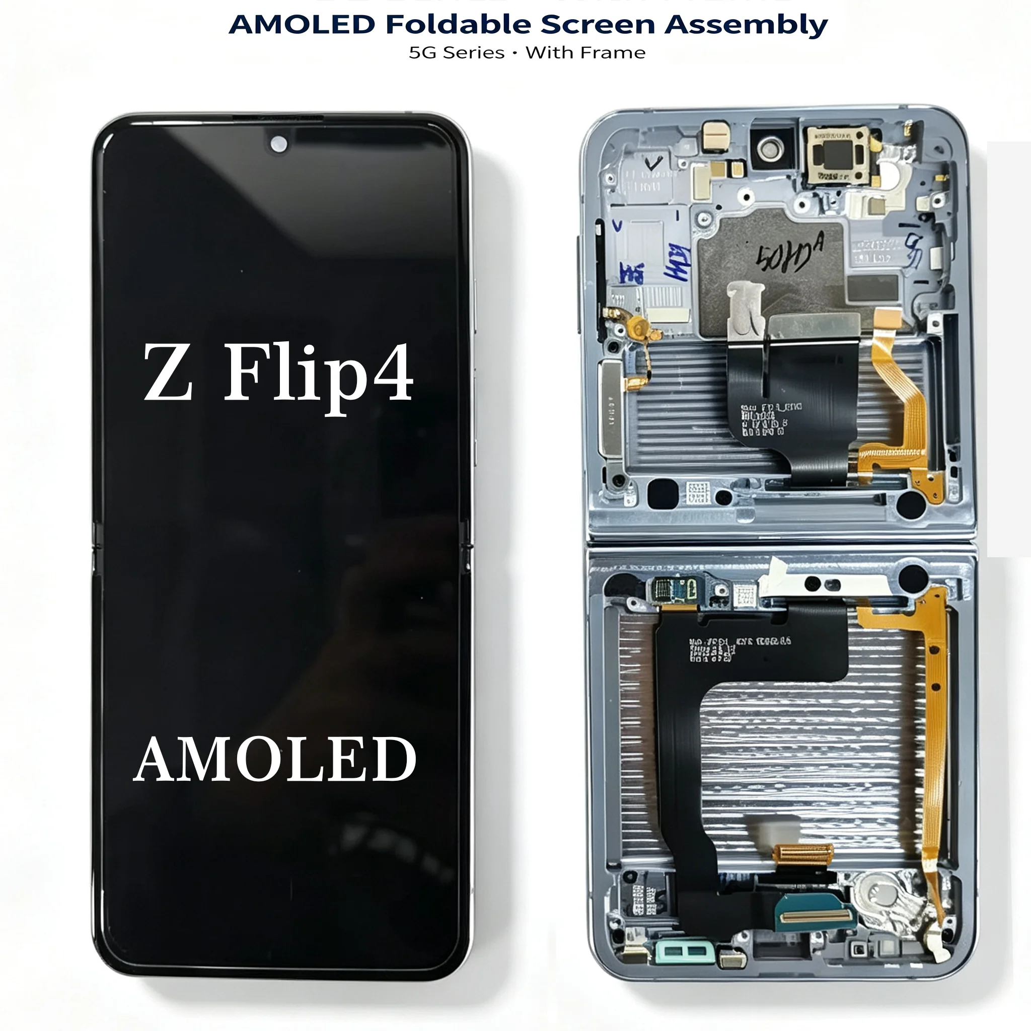AMOLED Screen for Samsung Z Flip 4 SM-F7210 SM-F721U Screen Assembly Supportng 120HZ