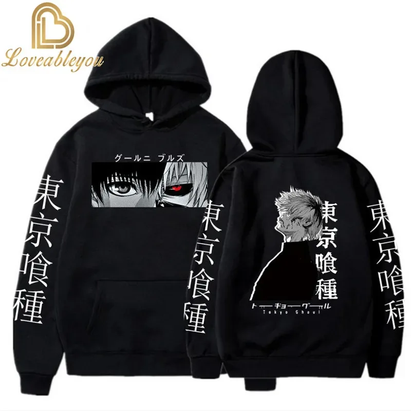 Qq45Anime Hoodies Tokyo Ghoul Streetwear Moletons 2D Moletom Com Capuz Casacos Confortáveis Tops Meninos Meninas Pulôveres Sudadera