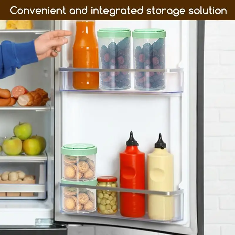 4pcs Airtight Food Storage Container Set For Flour Cereal Spaghetti Pasta Large Airtight Leakproof Dry Food Sugar Dispenser Jar