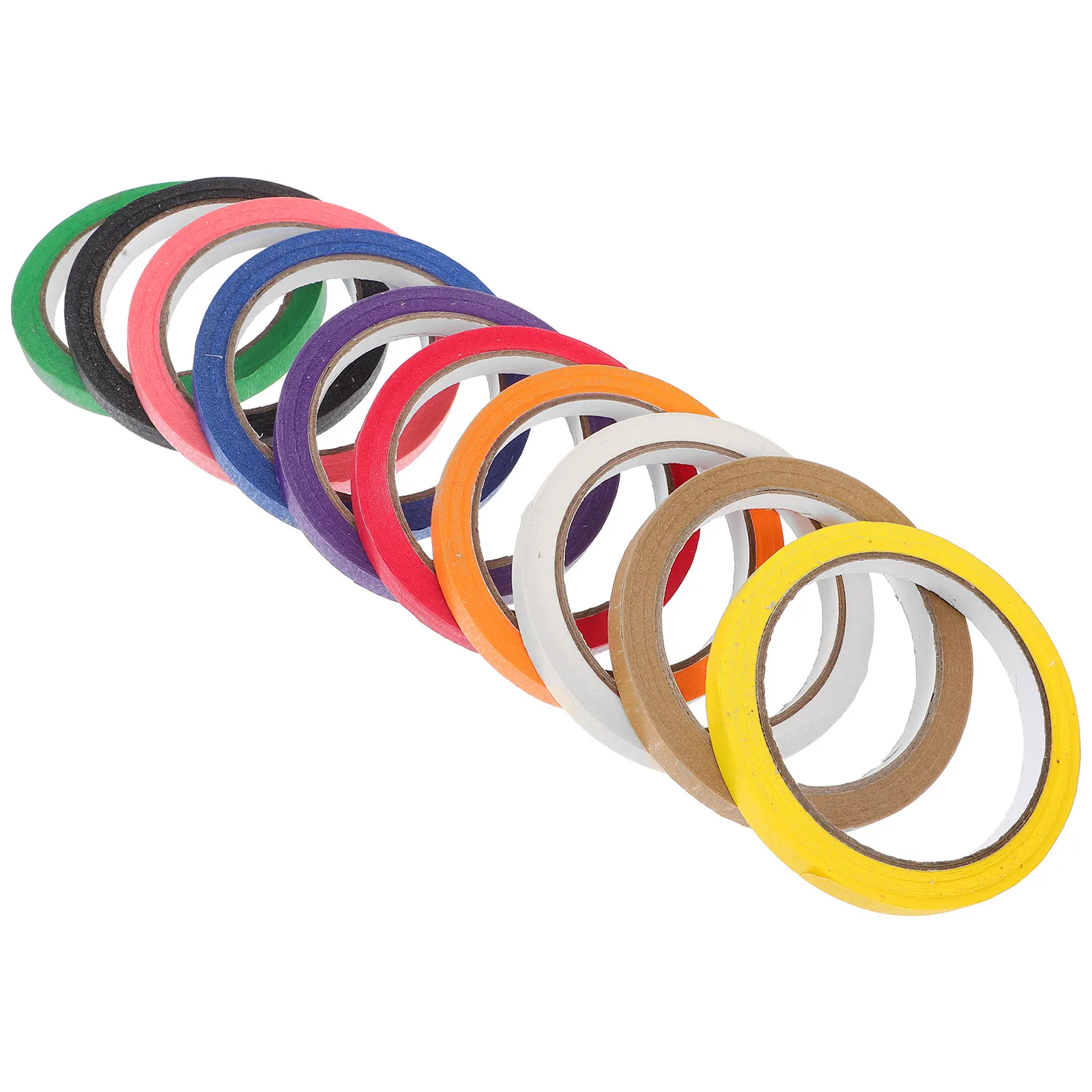 

10 рулонов малярной ленты для художественных работ, декора, автосервиса, черчения, оптовая упаковка