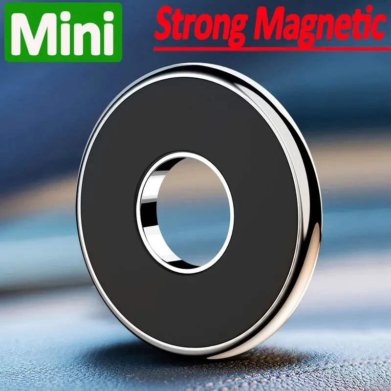 Macsafe Magnetic Car Phone Holder Dashboard Mini Round Shape Stand For iPhone Samsung Xiaomi Metal Magnet GPS Car Mount For Wall