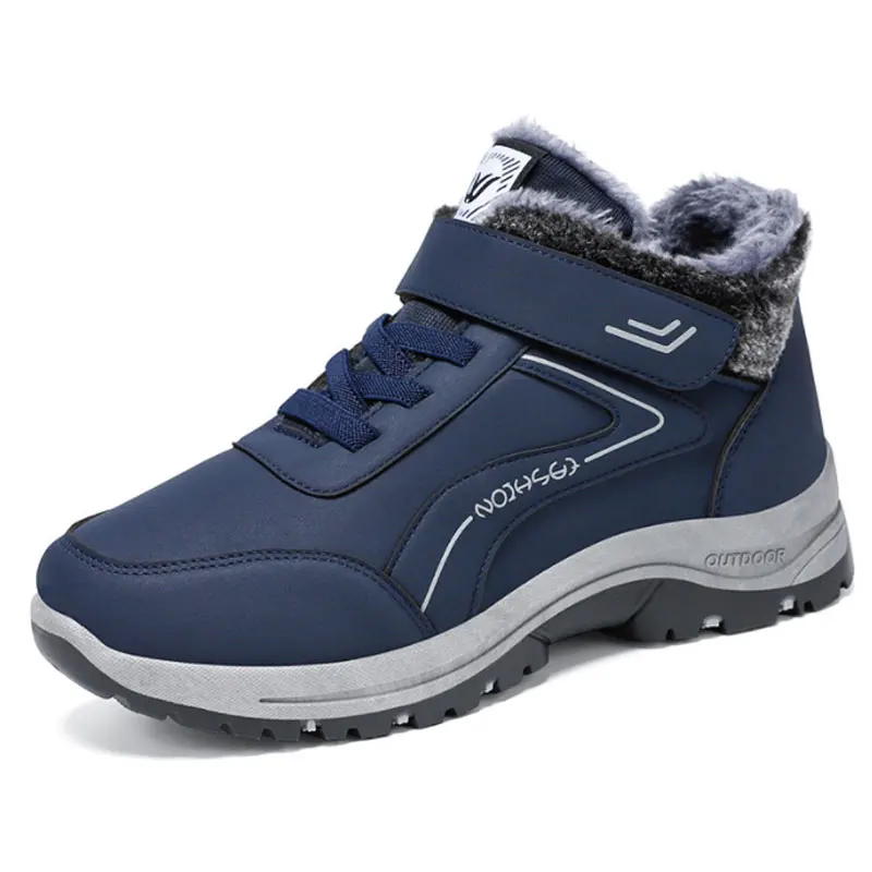 أحذية الكاحل غير قابلة للإنزلاق للرجال ، أحذية العمل والسلامة ، أحذية الثلج الدافئة للذكور ، أحذية المشي لمسافات طويلة في الهواء الطلق ، الجوارب الشتوية للأب