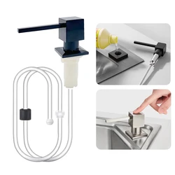 Square Liquid Soap Dispenser Kitchen Sink Bathroom Under Counter Accessory Lotion Holder Pump Head Dish Wash Detergent Holder