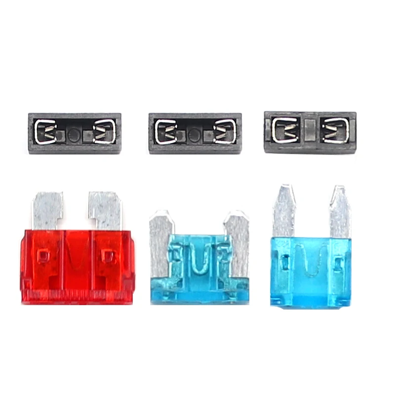 【10PCS】Micro Mini Medium Universal Car Fuse Holder PCB Panel Mount Insurance Blocks 1A 2A 3A 4/5/7.5-10A 15A 20A 30A 40A 50A