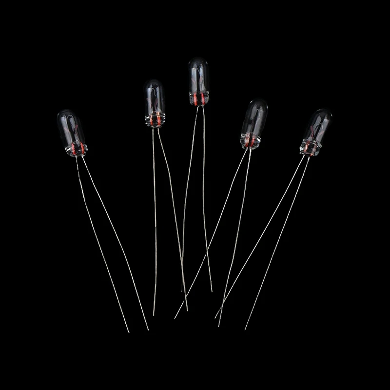 50 Pieces 3MM 12V Edison Miniature Neon Light Indicator Lamp Bulb Incandescent Filament Miniature Lamp Light Bulb