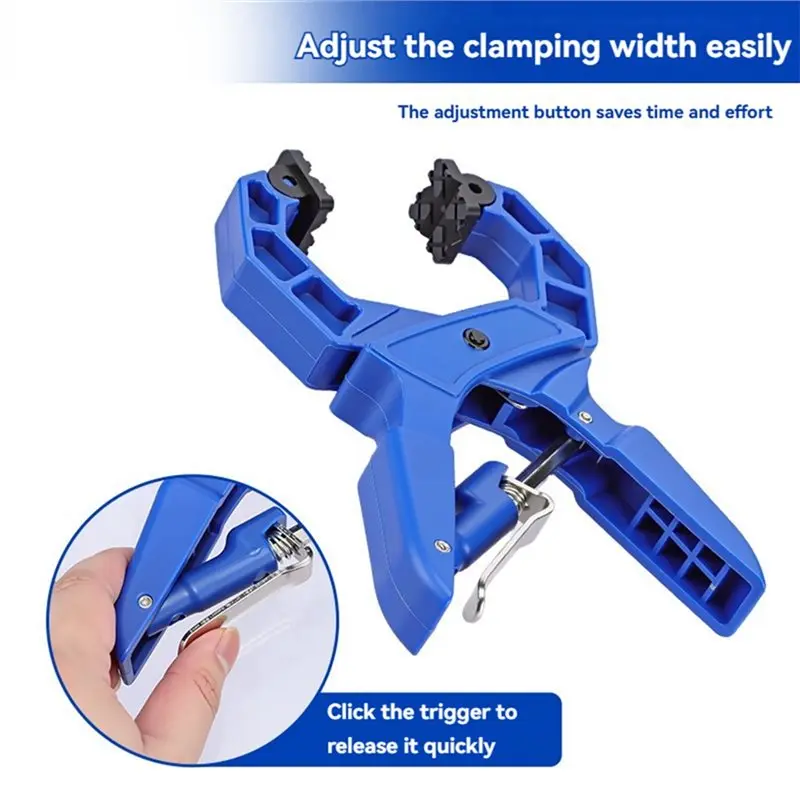 DT17 Woodworking Clamps 2pcs G-Clamps C-Clamps Fastening Fixtures Spring-Loaded Quick-Release Tools