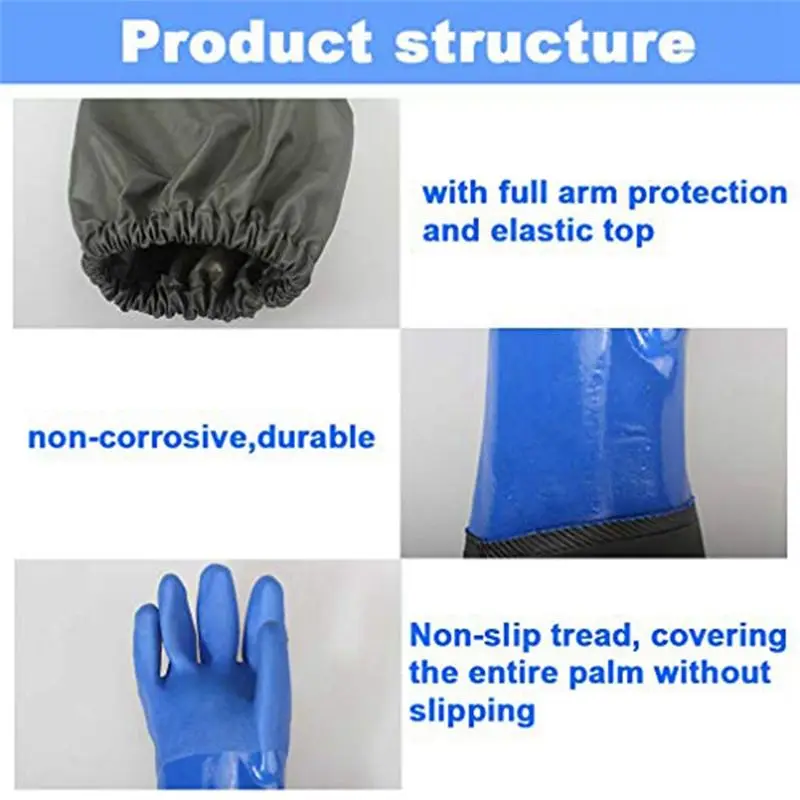 

*A91P Long Rubber Gloves, Long Waterproof Gloves and Heavy Duty Waterproof Gloves for Harmful and Acid Work